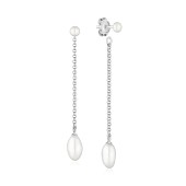 Cercei argint lungi cu lantisor si perle naturale albe DiAmanti MS23258E_W-G